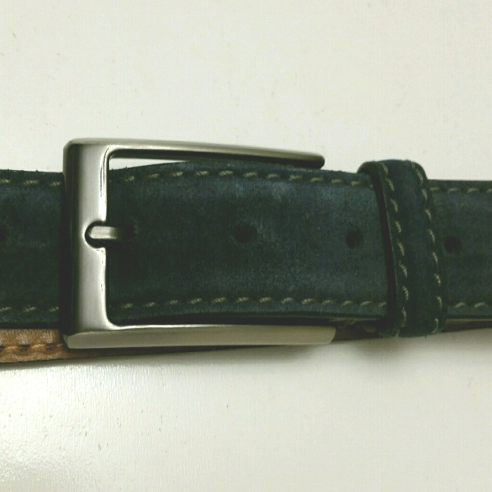 Blue Leather Belt 44